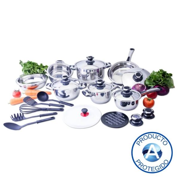 BATERÍA DE COCINA 22 PIEZAS